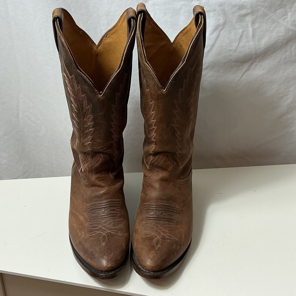 Boulet Brown Leather Heeled Boots